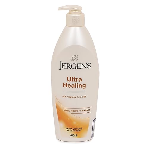 Image of Jergens Ultra Healing Extra Dry Skin Moisturizer 600ml, Body & Hand Lotion with Hydralucence Blend, Vitamins C, E & B5, Fast Absorbing, Deeply Nourishing & Hydrating Lotion for Dry, Soft, Smooth Skin