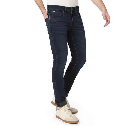 Image of Spykar Men's Slim Fit Low Rise Casual Jeans