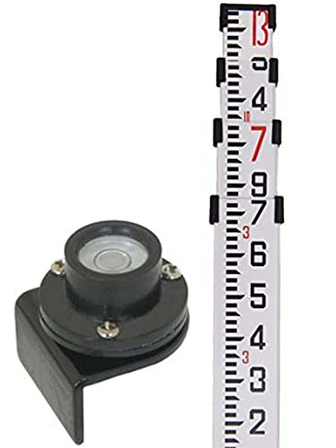 AdirPro 710-11 14-Foot Aluminum Grade Rod & AdirPro Bubble Level Bundle