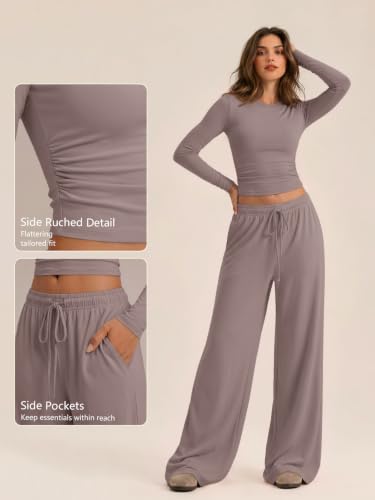 Image of Trendy Queen Women's 2 Piece 2026 Fall Fashion Lounge Set with Pockets