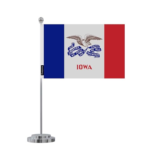 Drapeau de bureau Iowa en polyester pour décoration de salle de réunion