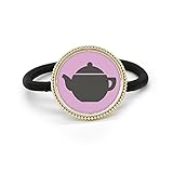 Lieferumfang: 1 x Haarband Teekanne China Muster Art Deco Geschenk Mode Silber Metall Haarband und Gummiband Kopfschmuck