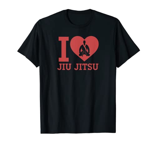 Amo Jiu Jitsu Funny Brazilian Jiu Jitsu Heart Love Camiseta