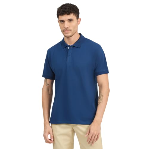 Image of Campus Men Cotton Polo T-Shirt
