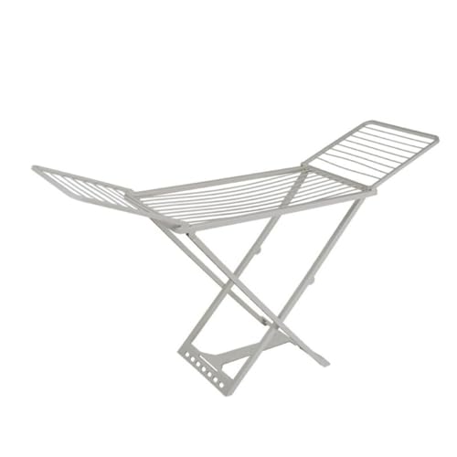 Étendoir à linge en plastique dur en résine - Envoi 24h - Séchoir à linge en résine résistant au soleil et aux intempéries - Intérieur et extérieur - Anticasse, anti-oxydation, pliable avec ailes,