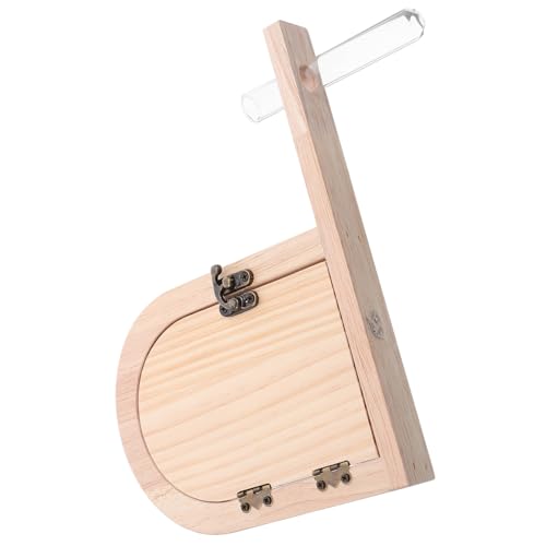 Housoutil 童話ドア形状の木製コンセントカバー 植物水耕用試験管花瓶付き ベビー ペット 保護 ナーサリーや 部屋用壁プレート