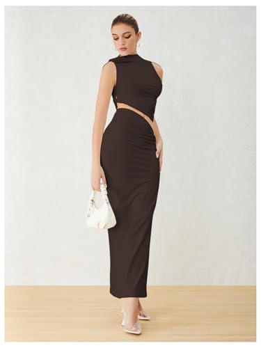 Chic Brown Two-Piece Set: Perfect for Weddings and Vacations - Image 4