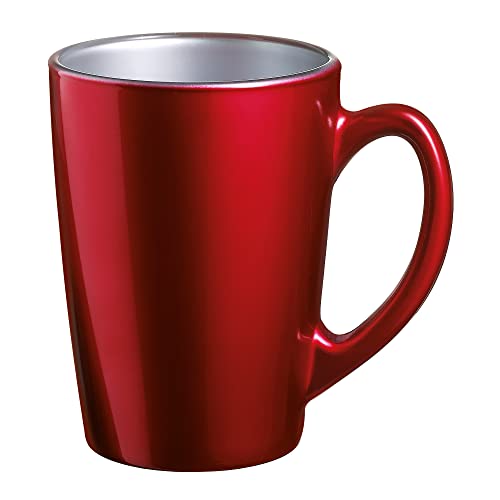 Luminarc 32 cl Flashy Colors Tasse en Verre, Rouge Métallisé