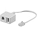 Produktbild Unbekannt Telefon Adapter (RJ45 Stecker auf TAE N Buchsen/RJ11) weiß - 5 Stück