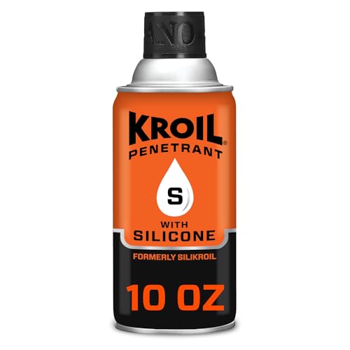Kroil Penetrating Oil with Silicone (Aerosol Spray-10oz Can-Single) | Penetrant for Rusted Bolts, Metal | Lubricant for Hinges, Chains, Moving Parts (SK102)