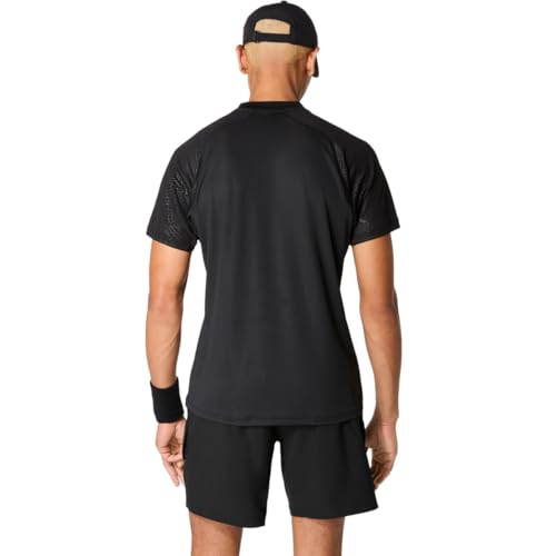 ASICS Men's Match Short Sleeve TOP Night Energy Tennis Apparel2