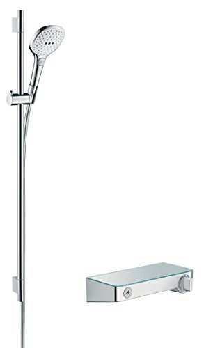 Raindance Select E 120 Thermostatset 0,90m, 3 Strahlarten, Weiß/Chrom