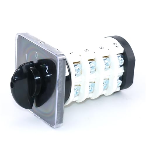Interrupteur à cames triphasé 1-0-2 commutateur rotatif 32A AC 440V inverseur de phase manuel