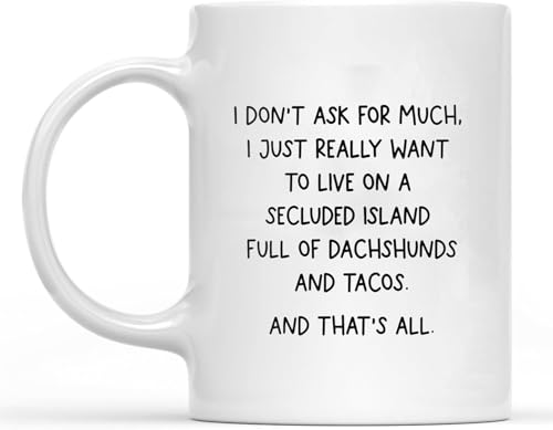 11 Oz Ceramic Dachshund Tea Cup - "Dachshund Mom Dad" Funny Mug - Gift for Dachshund Lover, Doxie Gift, Wiener Dog Gift - Sausage Dog Gift