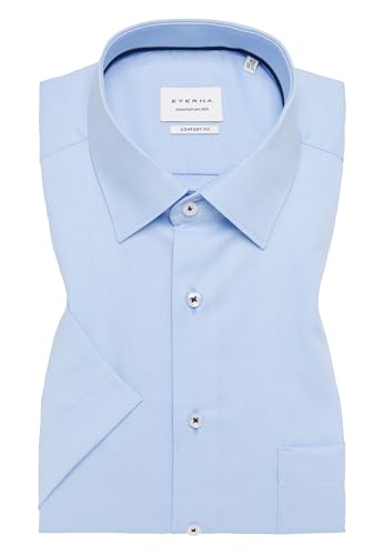 ETERNA Herren Kurzarm Hemd Comfort FIT | Struktur Hellblau | Patch | 100{faba5fde10e8f5793f5b05f60f464b1918209fb9e440c56a741a479ea818bb7f} Baumwolle | Kentkragen Gr. 42 ETERNA Herren Kurzarm Hemd Comfort FIT | Struktur Hellblau | Patch | 100{faba5fde10e8f5793f5b05f60f464b1918209fb9e440c56a741a479ea818bb7f} Baumwolle | Kentkragen Gr. 42