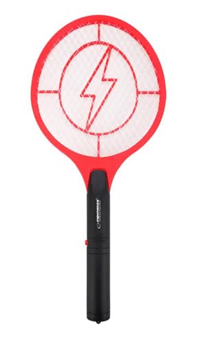 Esperanza Raquette à Mouches électronique, Rouge/Noir