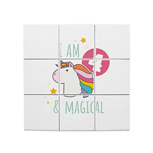 Carreaux céramique décoratif 15,2 cm faïence licorne fantastique cadeau anniversaire