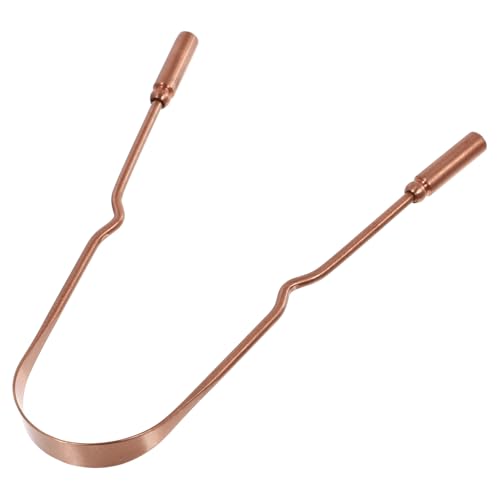 PLAFOPE 1Pc Scraper Tool Ergonomic Copper for Adults Durable and Easy to Use Oral for Breath and Coating Removal Finish