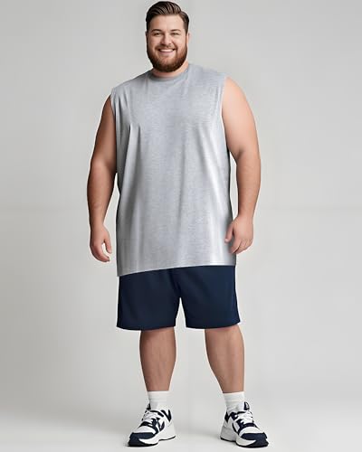 Taiyin 3 Pack Men's Big and Tall Tank Tops Quick Dry Muscle Workout Sleeveless T Shirts Summer Gym Active Undershirts4