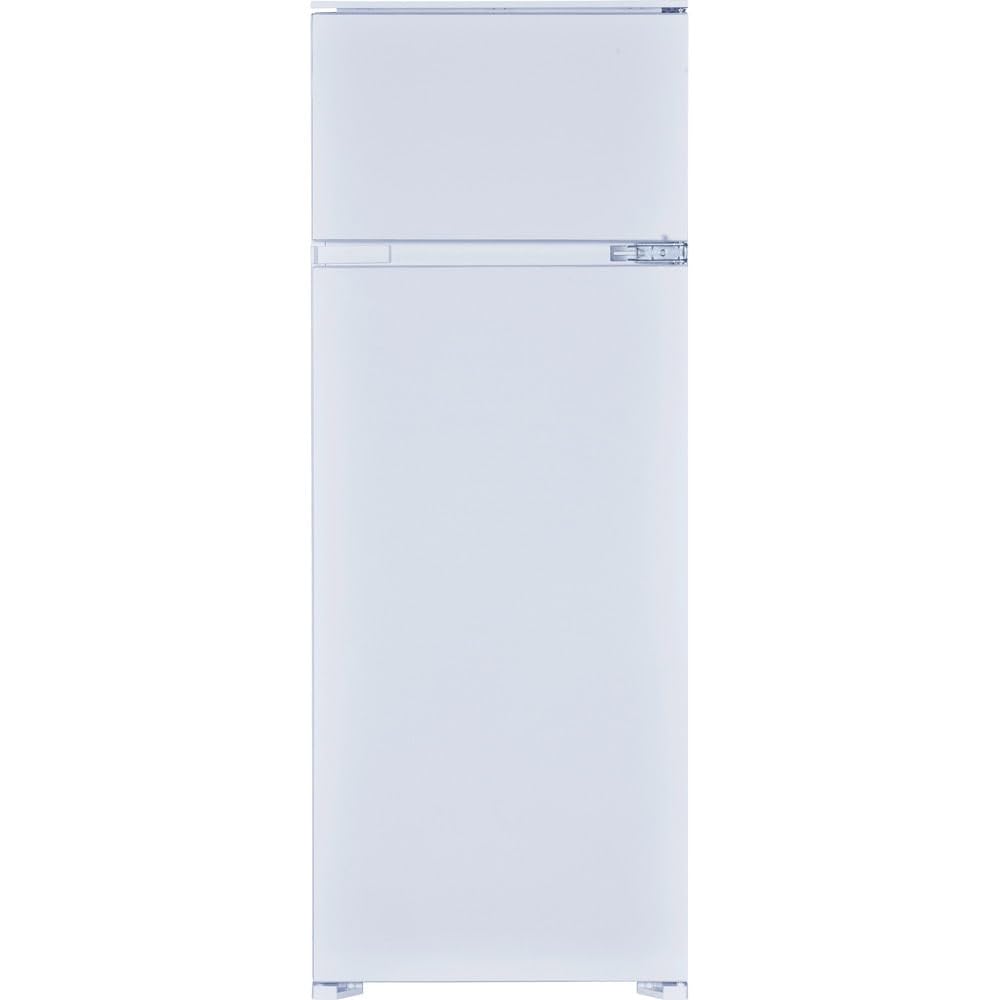 INDESIT D 2040 E - Frigorifero Combinato Doppia Porta 205L, Frigorifero da Incasso con 4 Ripiani e Cassetto, Frigo con Congelatore Integrato in Alto, Elettrodomestici Cucina Classe E, 54L x 144H x 54P