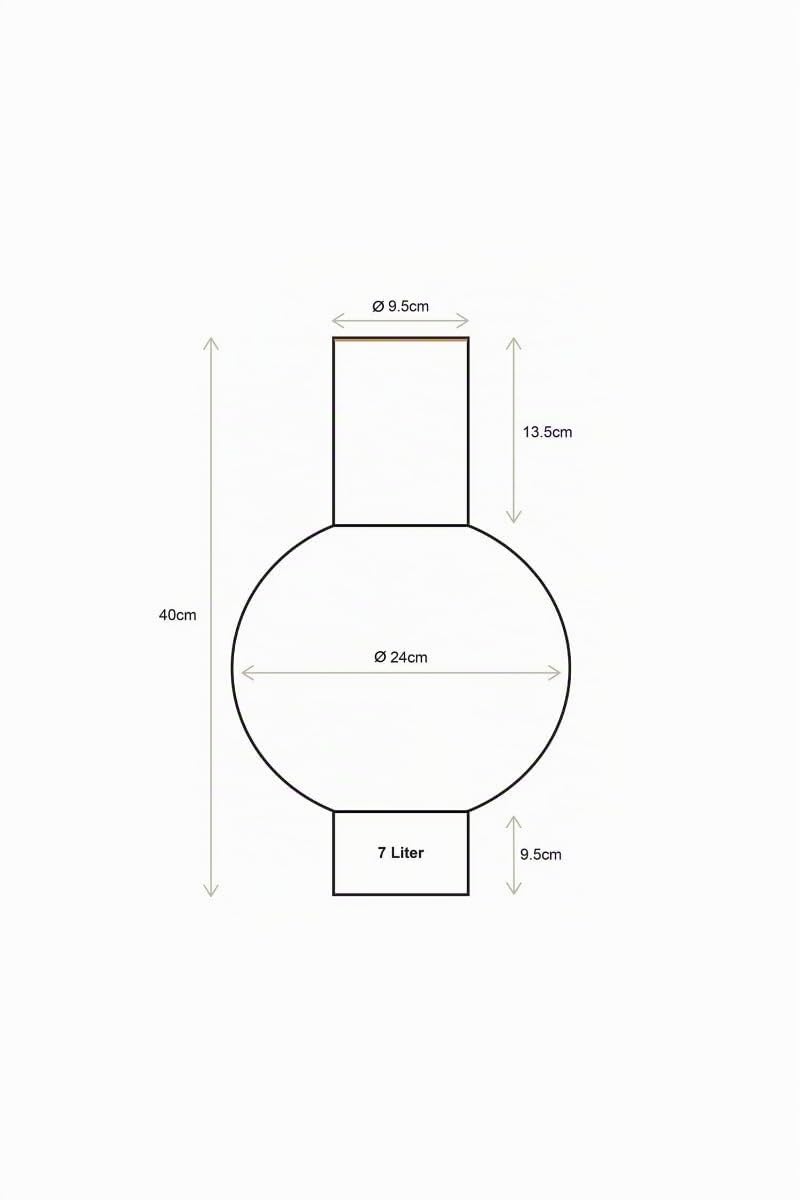 Pip Studio Vase Metal medium ockergelb 24 x 40 cm