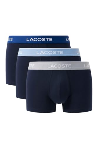 Image of Lacoste Men's 3-Pack Stretch Cotton Trunks, Marine/Elephant-Aphylla-M, L