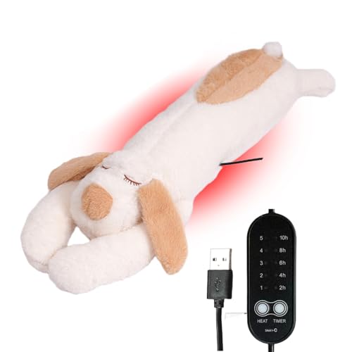 YNPQTDS Cojín térmico de peluche con función de calor, cojín térmico USB con apagado automático y regulación de temperatura, almohadilla térmica para hombros, cuello, espalda, vientre, comodidad para