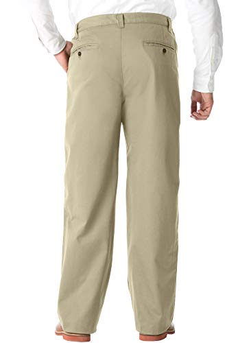 KingSize Men's Big & Tall Tall Wrinkle-Free Double-Pleat Pant with Side-Elastic Waist2