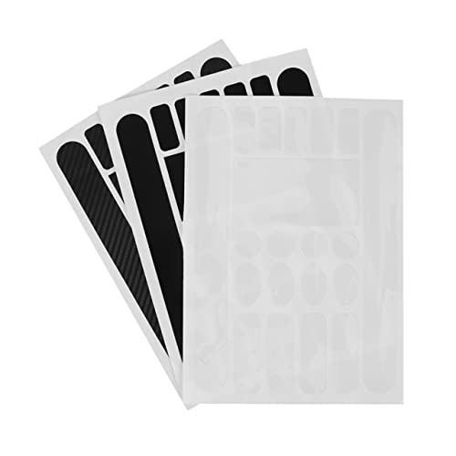 POPETPOP Protect Your Bike Frame 3pcs Chain Guard Sticker Scratch-Resistant Tape Bike Supplies Matte Carbon Fiber