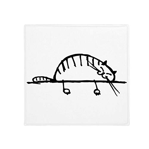 Tapis chat couché rayé une idée cadeau originale pour la maison - 2