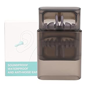 Zwemmen oordopjes, 2 paar verschillende maten waterdichte herbruikbare zachte siliconen oordopjes, geweldig voor zwemmen, zwembad, douchen snorkelen, surfen, watersport, slaapconcerten, werk, vliegtuig ruisonderdrukking (Grijs)