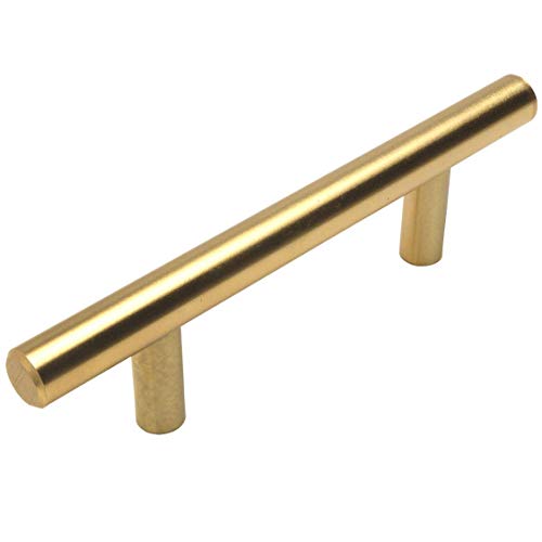 Creative Product 25 Pack - Cosmas 305-96BB Brushed Brass Cabinet Hardware Euro Style Bar Handle Pull, 3-3/4 Inch (96mm) Hole Centers, 6-1/8 Overall Length Get Discount 70% Price 25 Pack - Cosmas 305-96BB Brushed Brass Cabinet Hardware Euro Style Bar Handle Pull, 3-3/4 Inch (96mm) Hole Centers, 6-1/8 Overall Length