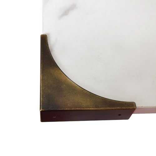 Image of Metal Corner Protectors for Furniture, Antique Decorative Bronze Corner Protector Edge Safety Guard for Table,Boxes,Barn Door,Wood Frame,Desk,Furniture Corner Guard Hardware Accessories 4PCS (Bronze)