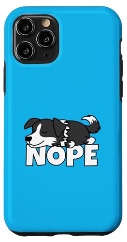 Lazy Border Collie Cute Dog Nope �X�}�z�P�[�X iPhone 11 Pro �p