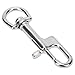 Qiilu Diving Clips, Stainless Steel Diving Single Ended Snap Clips Single Eye Bolt Snap Hooks Buckle(90mm)