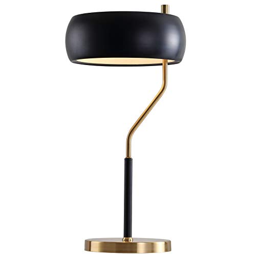 JONATHAN Y Oskar Desk Lamp Mid-Century Modern Task 22.5", Black/Brass Gold by JONATHAN Y - Used condition - US$81.00