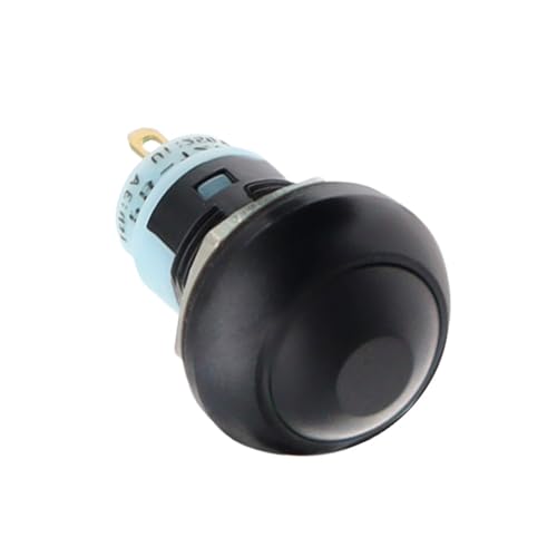 Pulsador momentáneo de 12mm con retorno automático para cuadros de mando eléctricos y proyectos