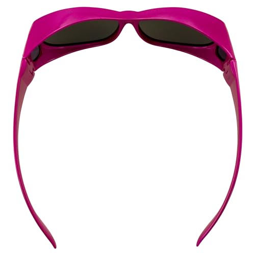 Global Vision Fanfare2 Women's Sunglasses Pink Frame Smoke Lens Fits Over Glasses4