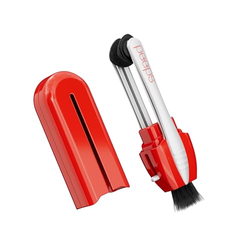 Image of CarbonKlean Peeps Eyeglass Lens Cleaner - Efficient and Durable Carbon Microfiber Technology - Exclusively Used by NASA - 500 Uses (Injected Red)