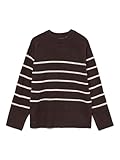 Vero Moda, Jersey para adulto, holgado, a rayas, puños acanalados, cuello redondo, manga larga