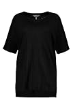 streckender V-Ausschnitt Ulla Popken Damen große Größen Pullover schwarz 50/52 747262 10-50+