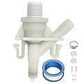 Upgraded RV Water Valve Replacement Kit 385311641 for Sealand Dometic 300, 301, 310, 311, 320, 321 Pedal-Flush Toilets- Hardware Included, with Seal Tape