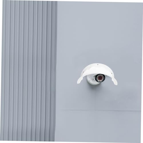 Protector de lluvia para cámara exterior de plástico blanco, pack de 2 fundas protectoras 6