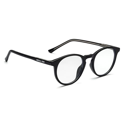 Image of ROYAL SON Blue Cut Computer Glasses | Anti Glare & Blocks Harmful Rays | UV Protected | Full Rim | Round | Men & Women | Small | SF-RS1111