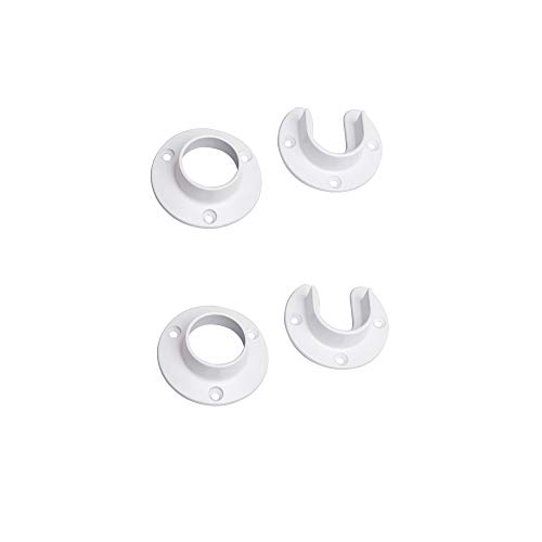 Pole Sockets, White Zinc, Pr. #TOP16