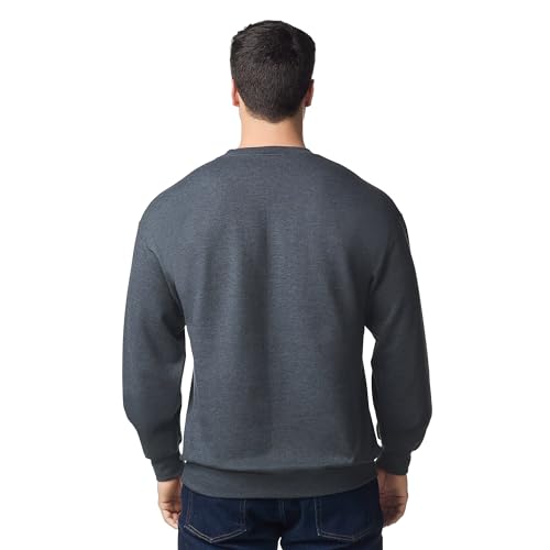 Image of Gildan Adult Softstyle Crewneck Sweatshirt, Style GSF000, Dark Heather, X-Large