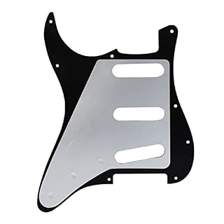 BIPROS Ensemble de 11 Trous St Guitar Pickguard SSS Scratch Plate Back Plate &Vis for pièces de Guitare électrique… - Les Beatles, Paul McCartney, John Lennon, RIngo Starr, George Harrison BIPROS Ensemble de 11 Trous St Guitar Pickguard SSS Scratch Plate Back Plate &Vis for pièces de Guitare électrique… – Image 4