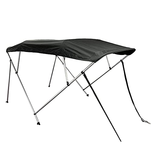 SavvyCraft 4 Bow Bimini Top Boat Cover Black 4 Bow 96