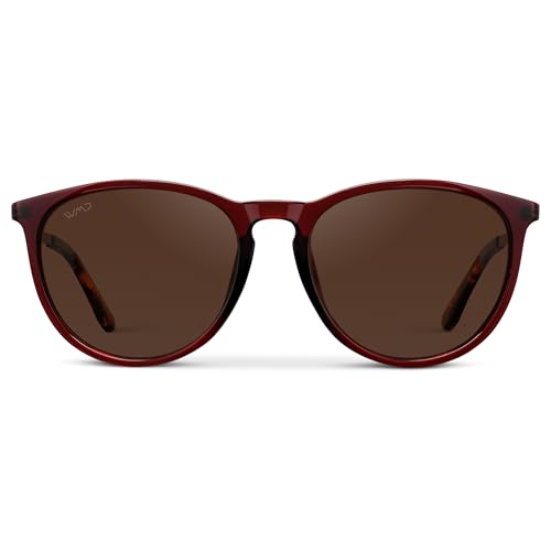 Image of WearMe Pro Round Polarized Sunglasses for Women - UV400 Protection, Lightweight Frame, Vintage Retro Style