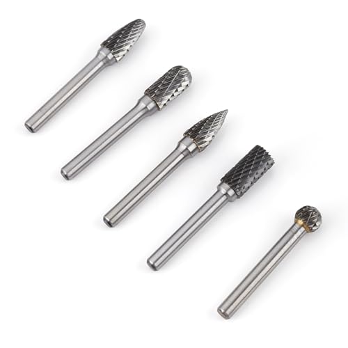 Kit de 5 fresas rotativas de carburo de tungsteno 6mm miniatura 4